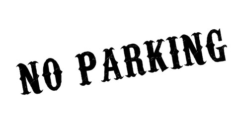 No Parking rubber stamp. Grunge design with dust scratches. Effects can be easily removed for a clean, crisp look. Color is easily changed.