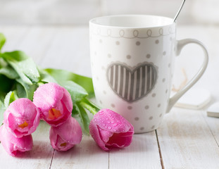 Cup for Valentine day