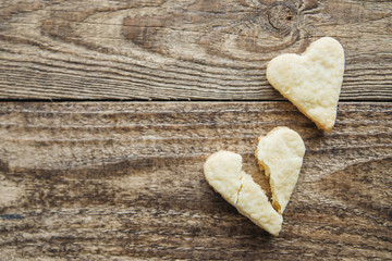 pink Valentine's heart shaped cookies
