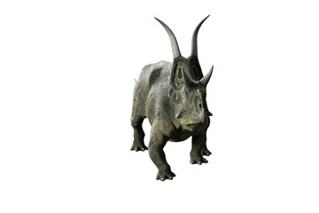 3D Illustration of the Diceratops dinosaur on white background