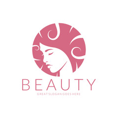 Beauty logo. An elegant logo for beauty, fashion and hairstyle related business.