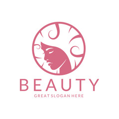 Beauty logo. An elegant logo for beauty, fashion and hairstyle related business.