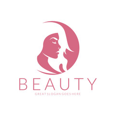 Beauty logo. An elegant logo for beauty, fashion and hairstyle related business.