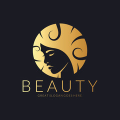Beauty logo. An elegant logo for beauty, fashion and hairstyle related business.