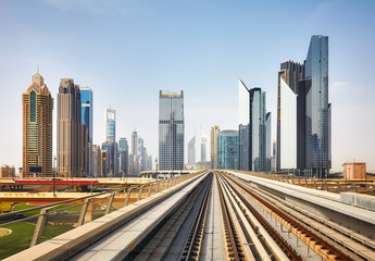 Fototapeta na wymiar Dubai modern downtown, United Arab Emirates.