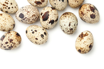 Fototapeta premium Quail Eggs Isolated on White Background