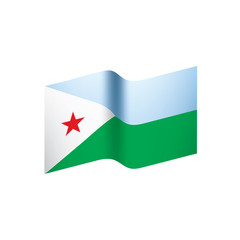 Djibouti flag, vector illustration