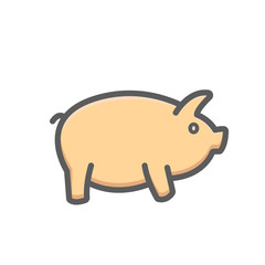 Piggy icon. Bank, banking, earning money, savings