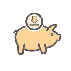 Piggy icon. Bank, banking, earning money, savings icon