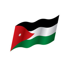 Jordan flag, vector illustration