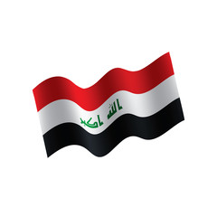 Iraqi flag, vector illustration
