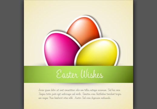 Digital Easter Card with Square Layout