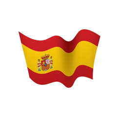 Obraz premium spain flag, vector illustration