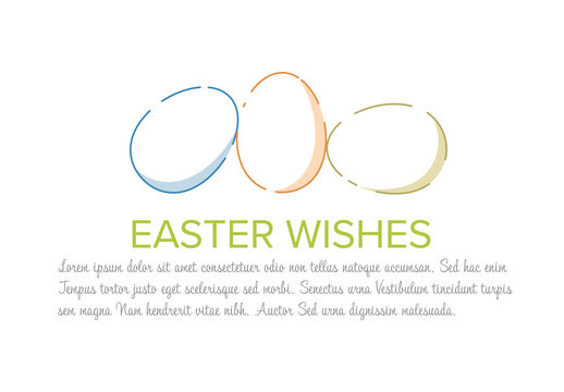 Digital Easter Card with Colorful Eggs