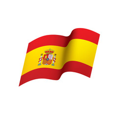 Obraz premium spain flag, vector illustration