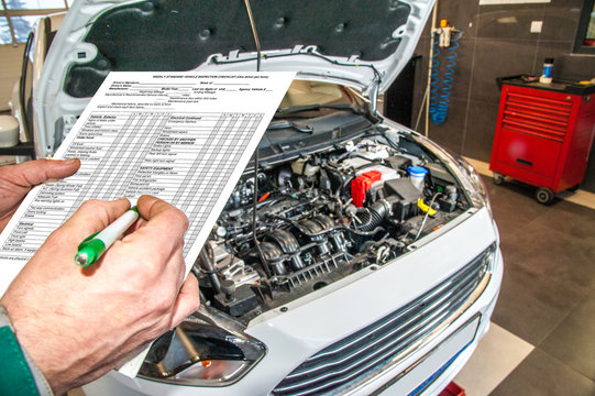 checklist / checklist when checking the technical condition of a car in a car service
