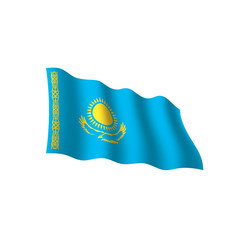 Kazakhstan flag, vector illustration