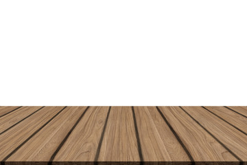 perspective vintage wood isolated on white background