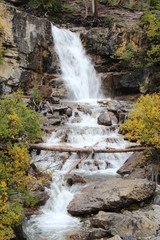 Fototapeta na wymiar Bottom Of Tangle Falls, Jasper National Park, Alberta