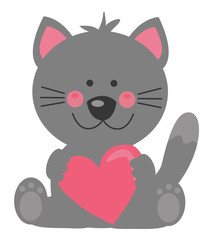 Happy Valentines Day Cat