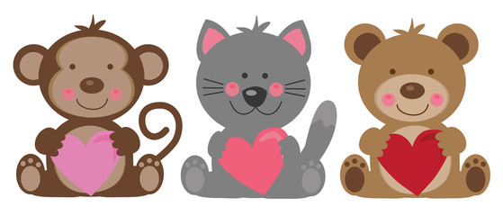 Happy Valentines Day Animals