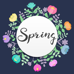 Background design with flowers and leaves for sping holidays greeting cards, advertising, banners. Women's day, 8 March, Valentines day.