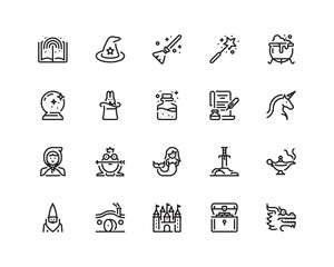 Fairy tales icon set © Dmitry