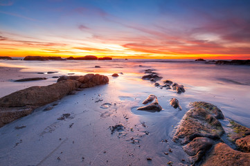 long expose photograph with beautiful cloud. image contain soft focus due to long expose.