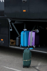 Small travel suitcases