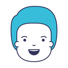 little boy head icon vector illustration design