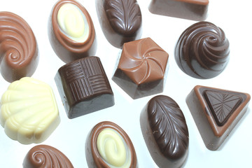 Different sorts of chocolates