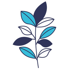 cute leafs decorative icon vector illustration design