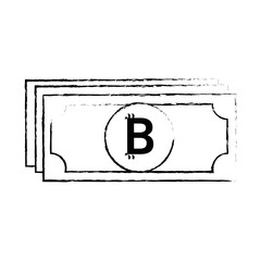 bill virtual money icon vector illustration design