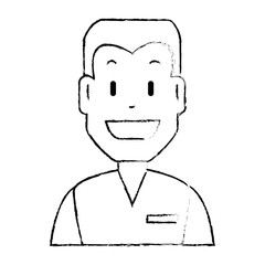 young man model avatar character vector illustration design