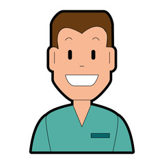 young man model avatar character vector illustration design