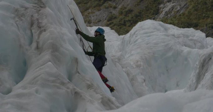 New Zealand Fox Glacier Ice Axe Climbing