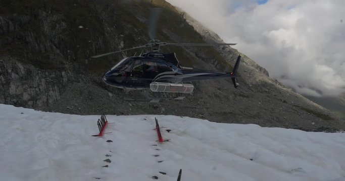 New Zealand Fox Glacier Helicopter Landing