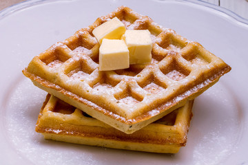 Wafer with sugar and butter