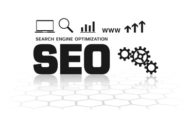 Banner design with SEO icon