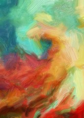 Abstract colorful waves. Digital design painting impressionism artwork. Hand drawn artistic pattern. Modern art. Good for printed pictures, postcards, posters or wallpapers and textile printing.