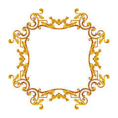 Ornament elements, vintage gold floral designs