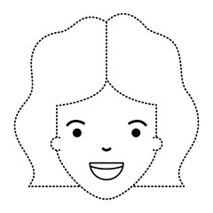 beautiful woman head avatar character vector illustration design