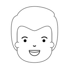little boy head icon vector illustration design