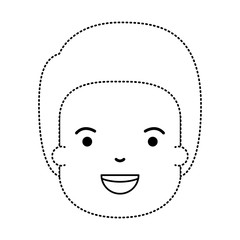 little boy head icon vector illustration design