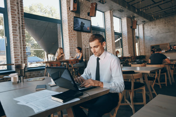 businessman in cafe