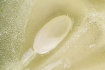 Fresh cucumber slice taken closeup suitable as food background