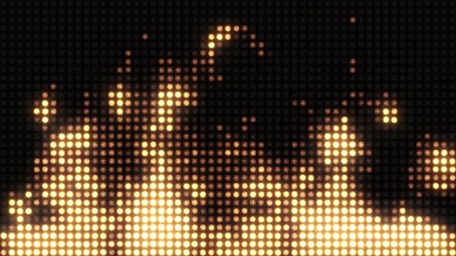 The wall of light simulates a burning flame