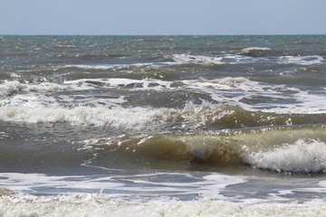 Ocean Waves in Strong Summer Light