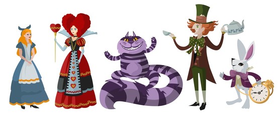 alice in wonderland classic characters - 192249529