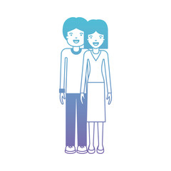 elegant couple avatars characters vector illustration design